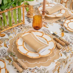 Mrs. Alice Mariana Sand Placemats & Napkins (Set of 4)< Table Linen Sets | Mrs. Alice Monogram