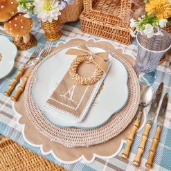 Mrs. Alice Mariana Sand Placemats & Napkins (Set of 4)< Table Linen Sets | Mrs. Alice Monogram
