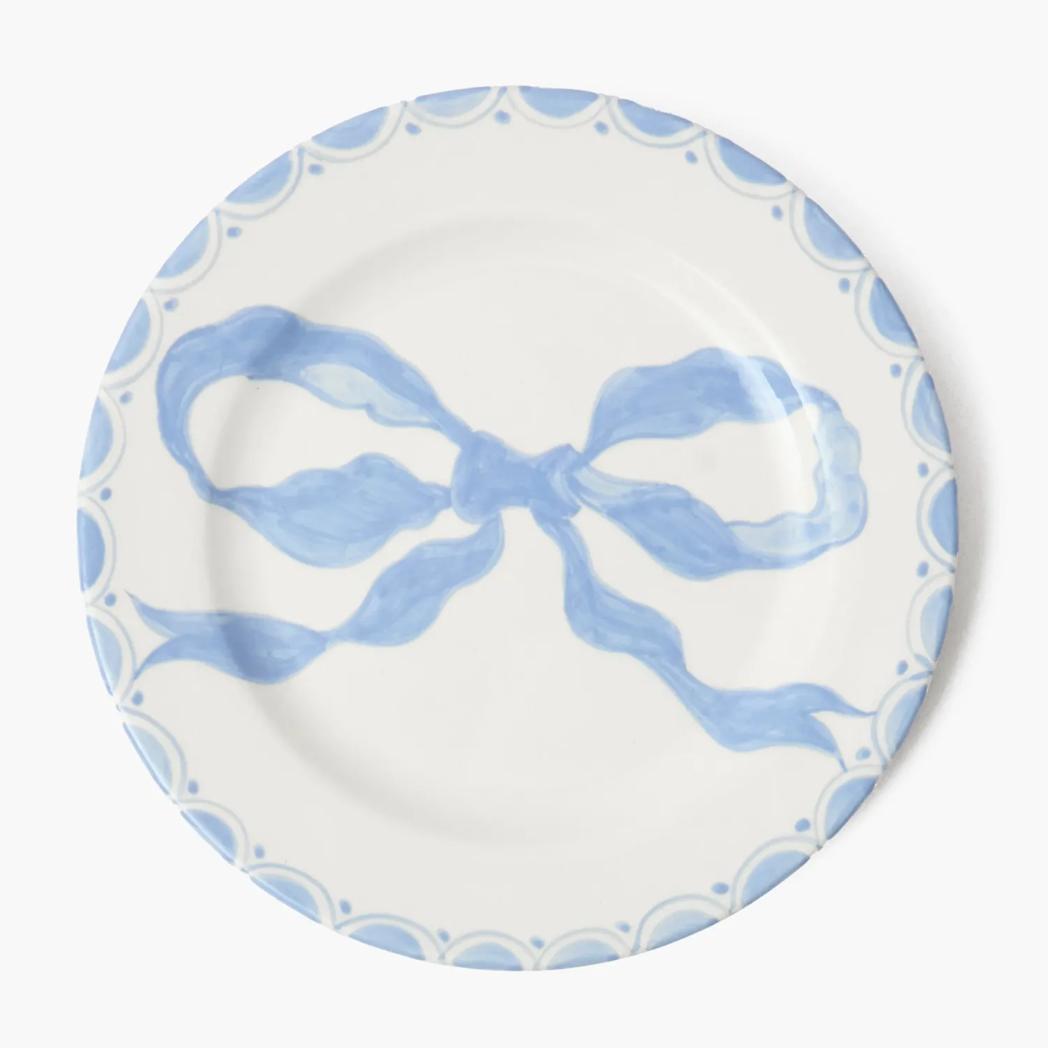 Mrs. Alice Marilyn Blue Bow Dinner Plate< Summer Crockery | Dinner Plates