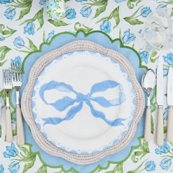 Mrs. Alice Marilyn Blue Bow Dinner Plate< Summer Crockery | Dinner Plates