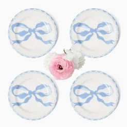 Mrs. Alice Marilyn Blue Bow Starter Plates (Set of 4)< Summer Crockery | Starter Plates