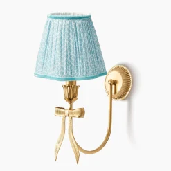 Mrs. Alice Marilyn Bow Rechargeable Wall Light with Soft Blue Lotus Shade (18cm)< Rechargeable Table Lamps | Wall Lighting