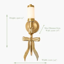 Mrs. Alice Marilyn Bow Rechargeable Wall Light with Soft Blue Lotus Shade (18cm)< Rechargeable Table Lamps | Wall Lighting