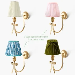 Mrs. Alice Marilyn Bow Rechargeable Wall Light with Soft Blue Lotus Shade (18cm)< Rechargeable Table Lamps | Wall Lighting