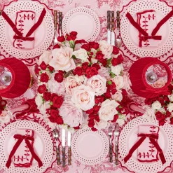 Mrs. Alice Marilyn Bow Rechargeable Lamp with Red Velvet Bow Shade (18cm)< Rechargeable Table Lamps