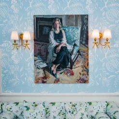 Mrs. Alice Marilyn Bow Rechargeable Double Wall Light with Cream Shades (14cm)< Rechargeable Table Lamps | Wall Lighting