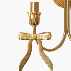 Mrs. Alice Marilyn Bow Rechargeable Double Wall Light with Cream Shades (14cm)< Rechargeable Table Lamps | Wall Lighting