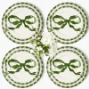Mrs. Alice Marilyn Forest Green Bow Dinner & Starter Plates (Set of 8)< Crockery Sets