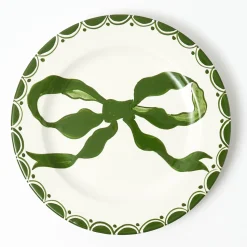 Mrs. Alice Marilyn Forest Green Bow Starter Plate< Starter Plates