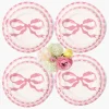 Mrs. Alice Marilyn Pink Bow Dinner & Starter Plates (Set of 8)< Summer Crockery | Crockery Sets
