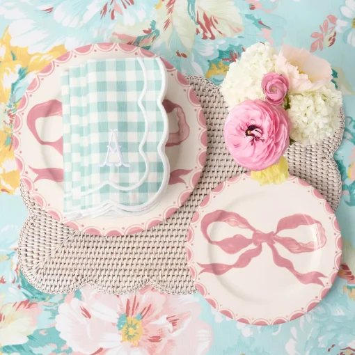Mrs. Alice Marilyn Pink Bow Dinner & Starter Plates (Set of 8)< Summer Crockery | Crockery Sets