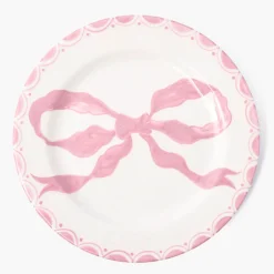 Mrs. Alice Marilyn Pink Bow Dinner Plate< Summer Crockery | Dinner Plates