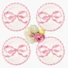 Mrs. Alice Marilyn Pink Bow Starter Plates (Set of 4)< Summer Crockery | Starter Plates