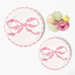 Mrs. Alice Marilyn Pink Bow Starter Plates (Set of 4)< Summer Crockery | Starter Plates