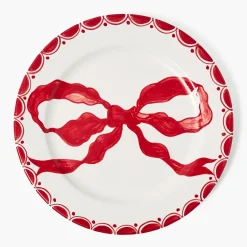 Mrs. Alice Marilyn Red Bow Dinner Plate< Dinner Plates
