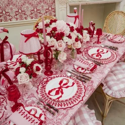 Mrs. Alice Marilyn Red Bow Dinner Plate< Dinner Plates