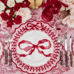 Mrs. Alice Marilyn Red Bow Dinner Plates (Set of 4)< Dinner Plates | Crockery Sets