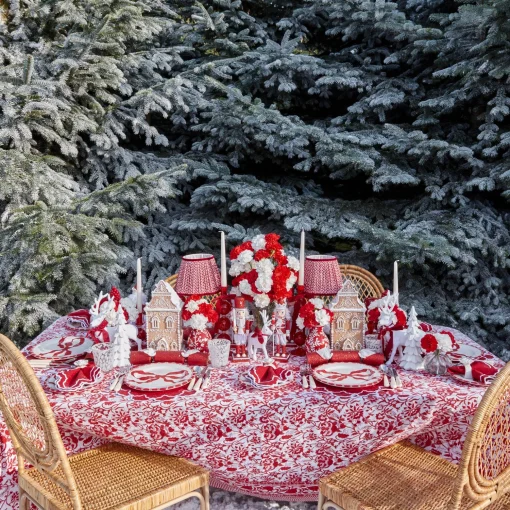 Mrs. Alice Marilyn Red Bow Dinner Plates (Set of 4)< Dinner Plates | Crockery Sets