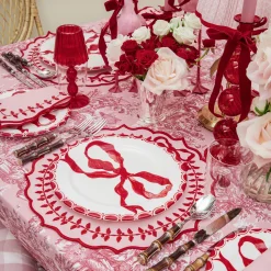 Mrs. Alice Marilyn Red Bow Dinner Plates (Set of 4)< Dinner Plates | Crockery Sets