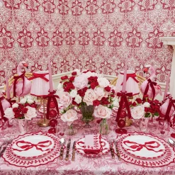 Mrs. Alice Marilyn Red Bow Dinner Plates (Set of 4)< Dinner Plates | Crockery Sets