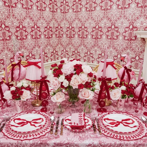 Mrs. Alice Marilyn Red Bow Dinner Plates (Set of 4)< Dinner Plates | Crockery Sets