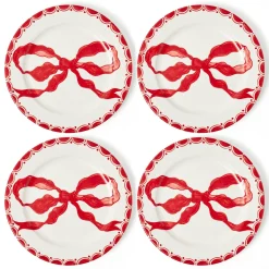 Mrs. Alice Marilyn Red Bow Dinner Plate< Dinner Plates