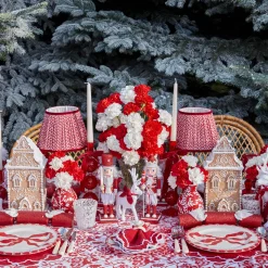 Mrs. Alice Marilyn Red Bow Dinner Plates (Set of 4)< Dinner Plates | Crockery Sets