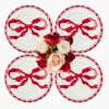 Mrs. Alice Marilyn Red Bow Starter Plates (Set of 4)< Starter Plates | Crockery Sets