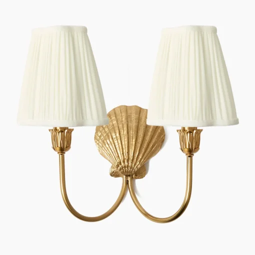 Mrs. Alice Marina Rechargeable Double Wall Light with Cream Shades (14cm)< Rechargeable Table Lamps | Wall Lighting