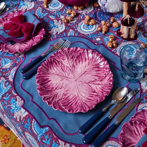 Mrs. Alice Marlene Blue & Purple Placemats (Set of 4)< Placemats