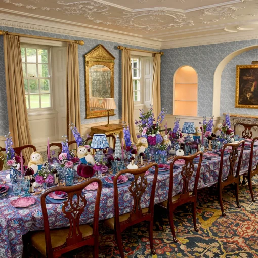 Mrs. Alice Marlene Blue & Purple Placemats (Set of 4)< Placemats