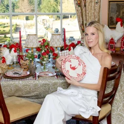 Mrs. Alice Martha Red Dinner Plate< Dinner Plates