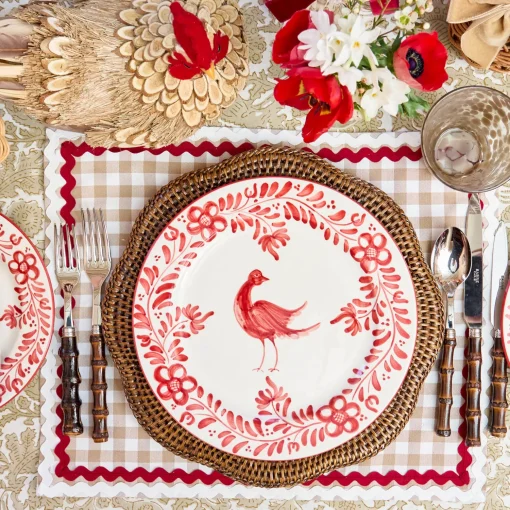 Mrs. Alice Martha Red Dinner Plate< Dinner Plates