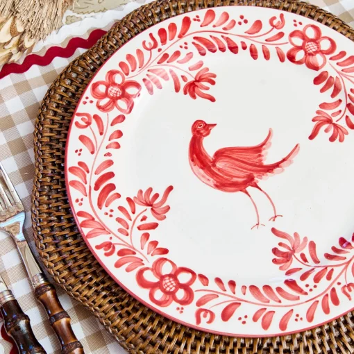 Mrs. Alice Martha Red Dinner Plate< Dinner Plates