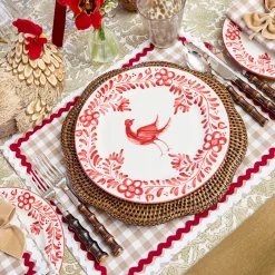 Mrs. Alice Martha Red Dinner Plate< Dinner Plates