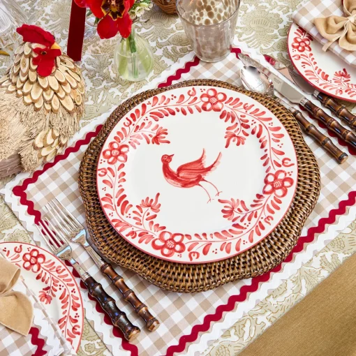 Mrs. Alice Martha Red Dinner Plate< Dinner Plates
