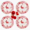 Mrs. Alice Martha Red Starter Plates (Set of 4)< Starter Plates | Crockery Sets