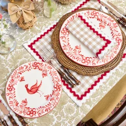 Mrs. Alice Martha Red Starter Plates (Set of 4)< Starter Plates | Crockery Sets