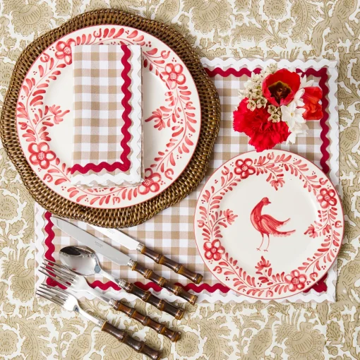 Mrs. Alice Martha Red Starter Plates (Set of 4)< Starter Plates | Crockery Sets