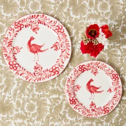 Mrs. Alice Martha Red Starter Plates (Set of 4)< Starter Plates | Crockery Sets