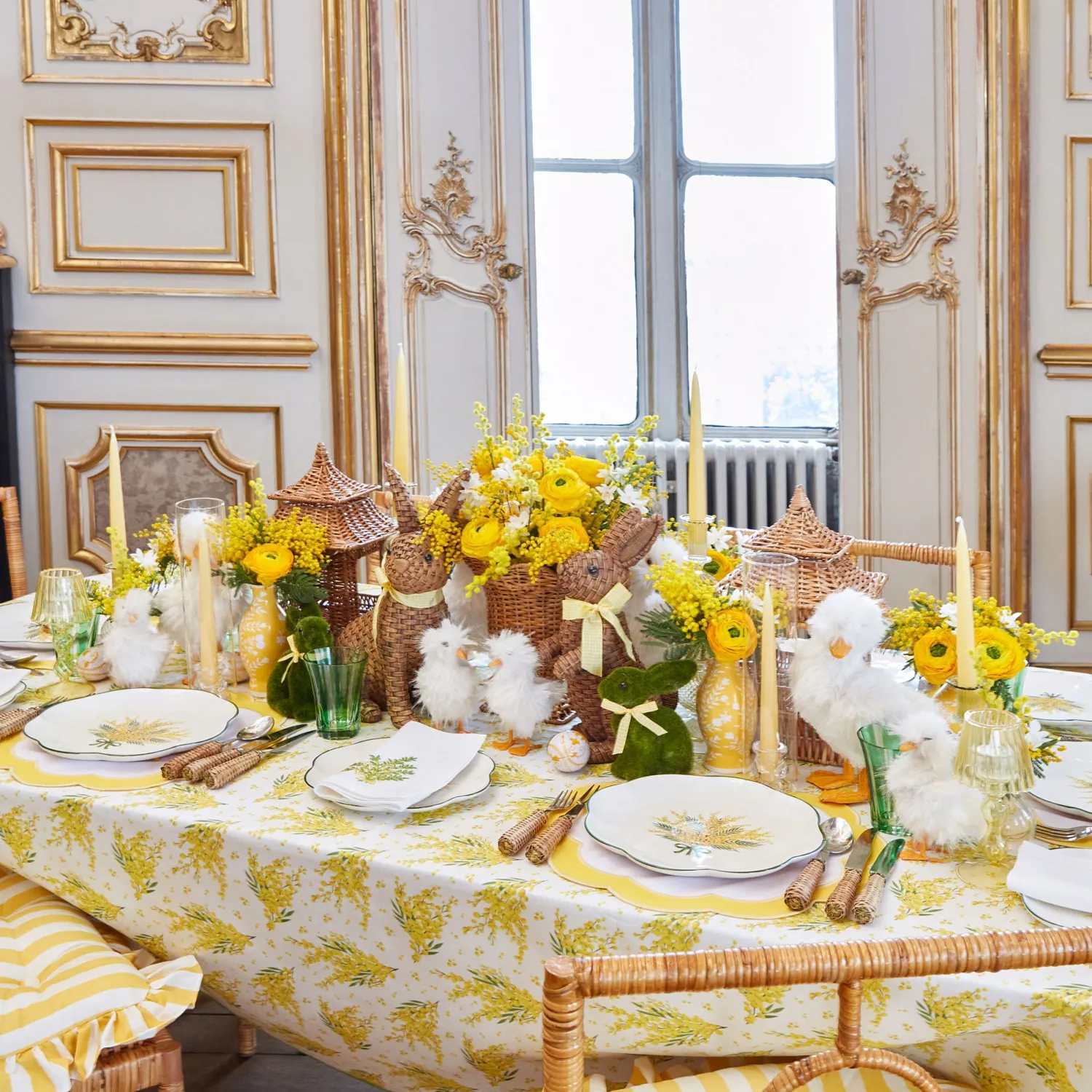Mrs. Alice Mimosa Tablecloth< Tablecloths | For The Hostess