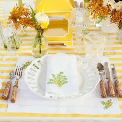 Mrs. Alice Mimosa White Linen Napkins (Set of 4)< Napkins