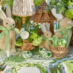 Mrs. Alice Mini Bow Rattan Pagoda Lanterns (Pair)< Spring Decorations | Pagodas & Lanterns