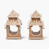 Mrs. Alice Mini Caramel Chinoiserie Pagoda Lantern (Pair)< Summer Candleware | Year-round Decorations