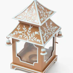 Mrs. Alice Mini Caramel Chinoiserie Pagoda Lantern (Pair)< Summer Candleware | Year-round Decorations