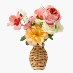 Mrs. Alice Mini Natural Rattan Vase (Set of 3)< Vases | Vases & Planters