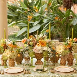 Mrs. Alice Mini Natural Rattan Vase (Set of 3)< Vases | Vases & Planters