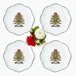 Mrs. Alice Christmas Tree Starter Plate (Set of 4)< Starter Plates | Crockery Sets