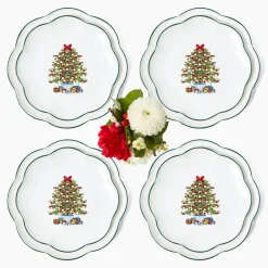 Mrs. Alice Christmas Tree Dinner & Starter Plates (Set of 8)< Crockery Sets