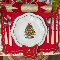 Mrs. Alice Christmas Tree Dinner & Starter Plates (Set of 8)< Crockery Sets